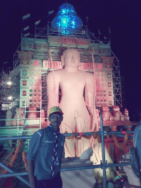 Mahamastakabhisheka service at vindyagiri hill