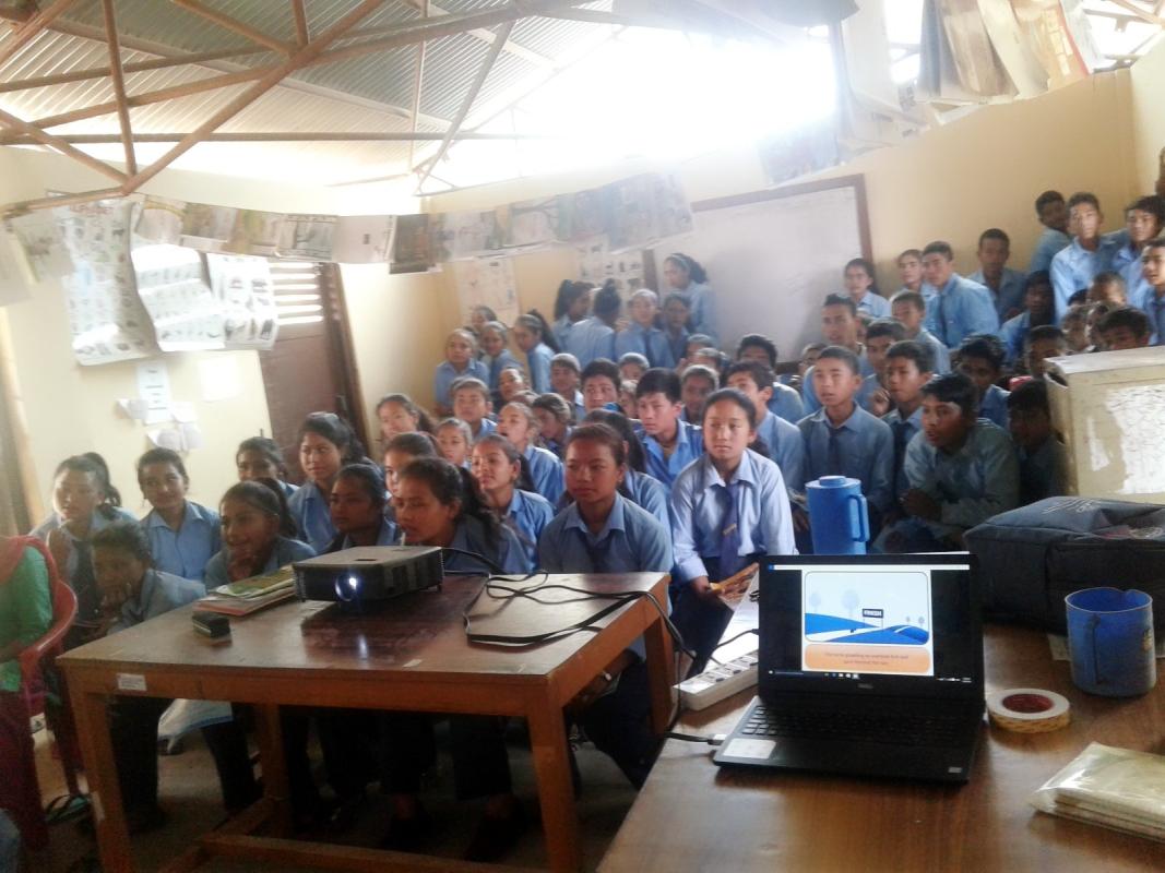 Exploring Messengers of Peace (MoP) in a remote village (Gelu, Ramechhap)