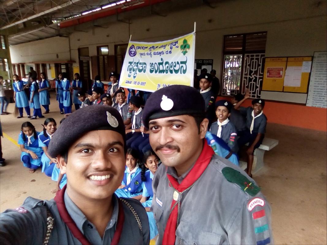 Cleaning at Kabaka Puttur railway station Inside and outside