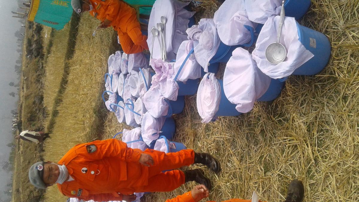 Volunteering during His Majesty's visit to Samtse