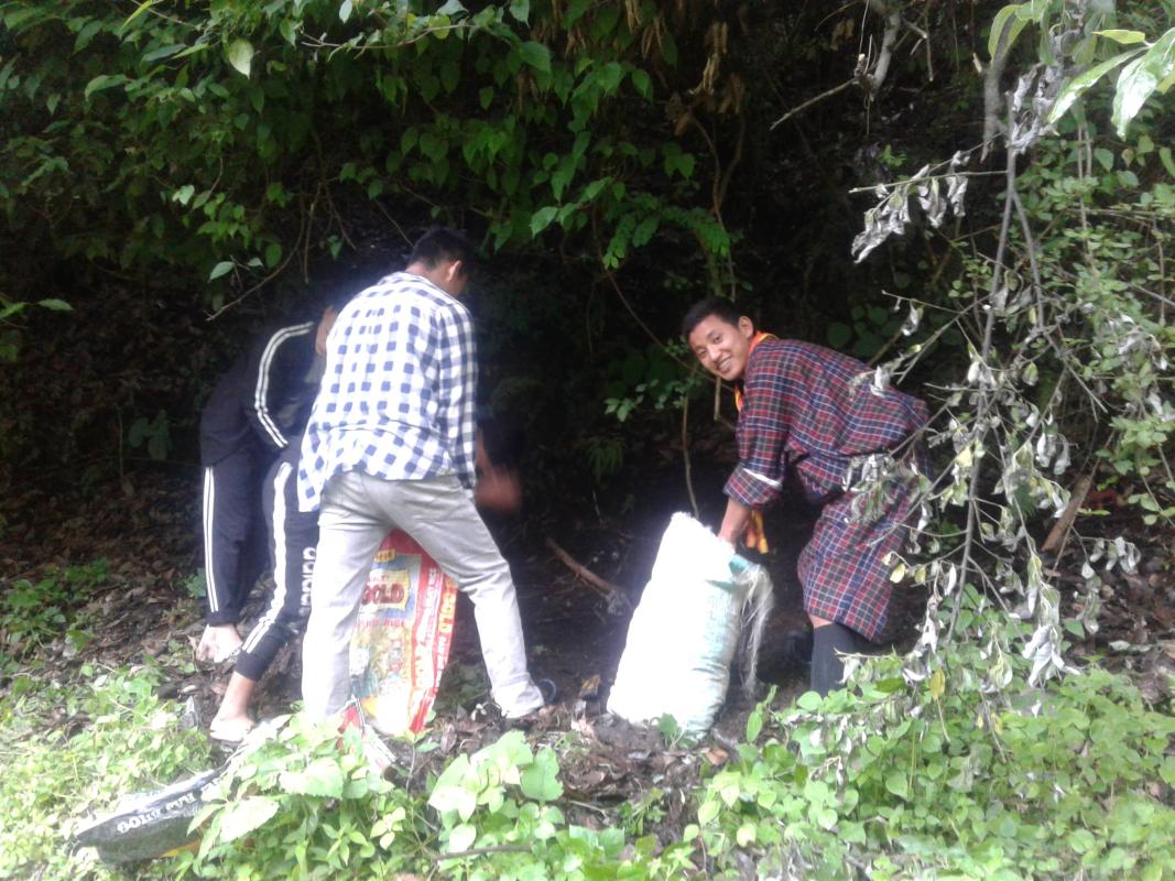 collecting black soil or top soil to plants trees tomorrow