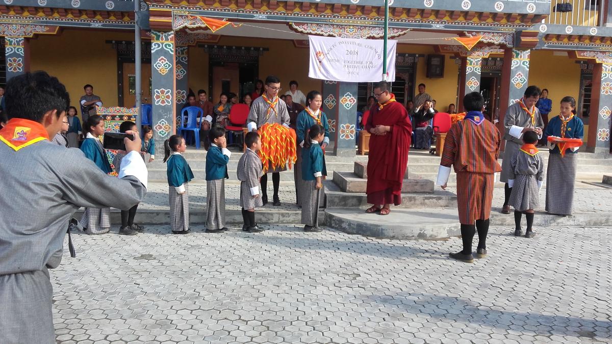 DruKjegang central school scouts' investiture