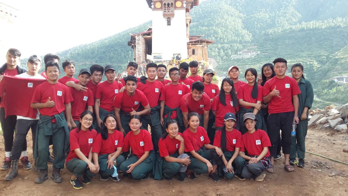 Volunteer service at Renovation of Wangduephodrang Dzong