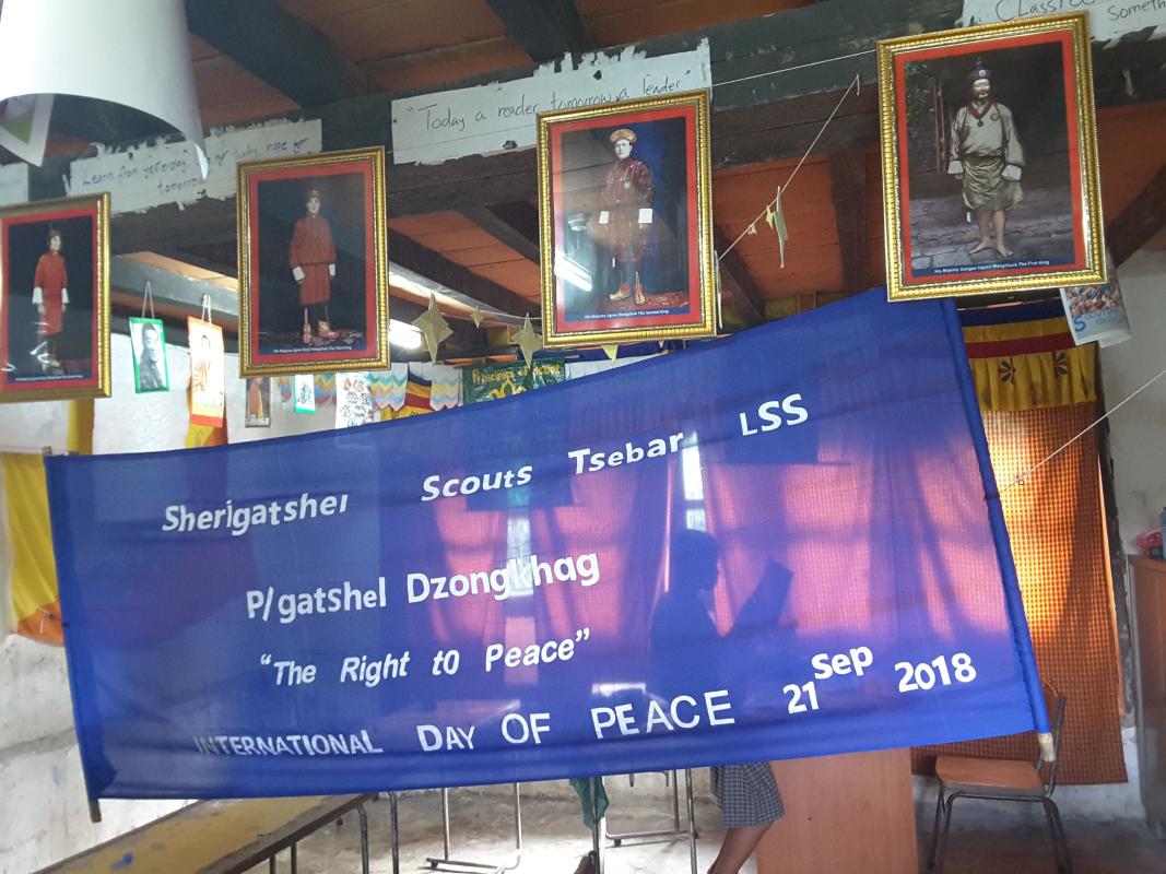 Preparation for international peace day celebration