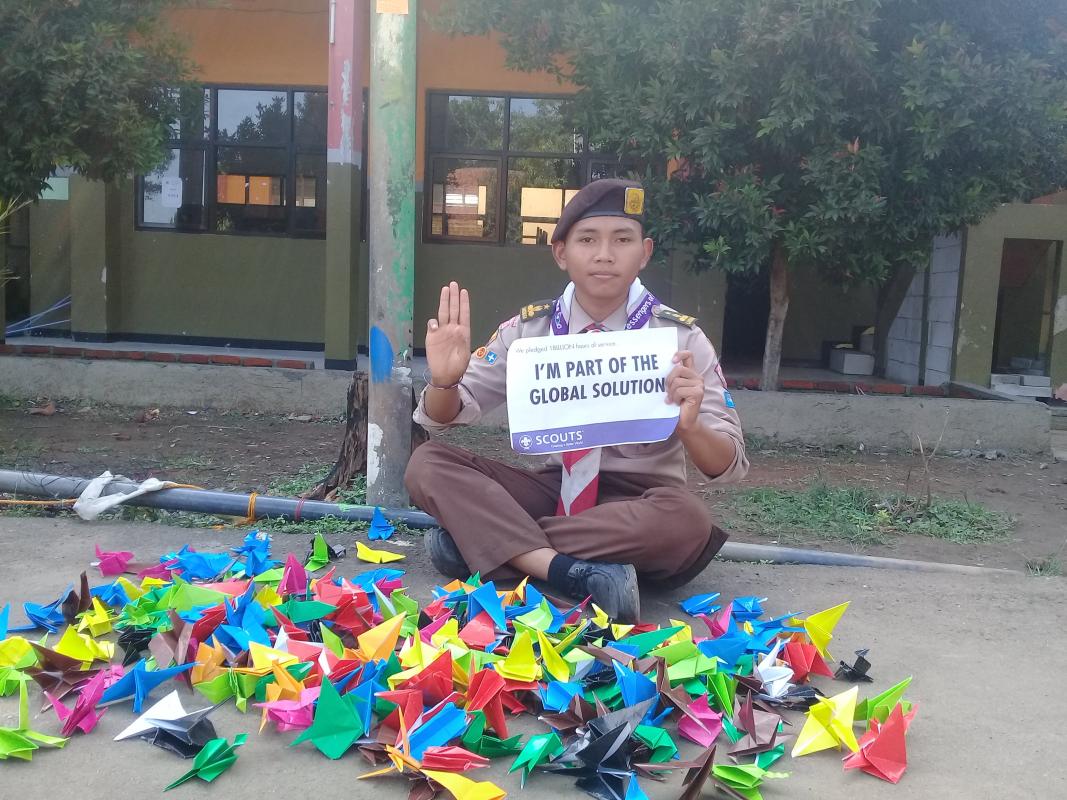 Perayaan hari perdamaian dunia 2018 oleh ambalan penegak gugus depan MAN 5 Bogor 02.001 dan 02.002 