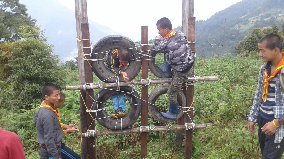 "Preparing for scout adventure hike" organizing for fun and education to engaye young scouts of bhutan.