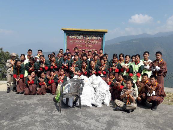 Cleaning Campaign organised by Jampeling CS at Kanglung Lower markets.