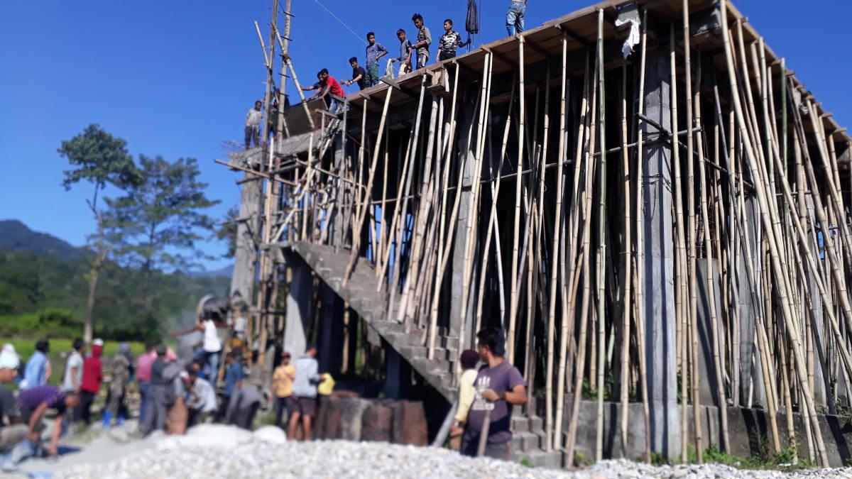 Construction of Temple. ( for the peace of our country)