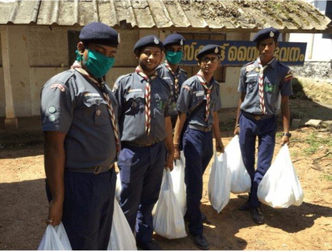 Service at kerala flood relief