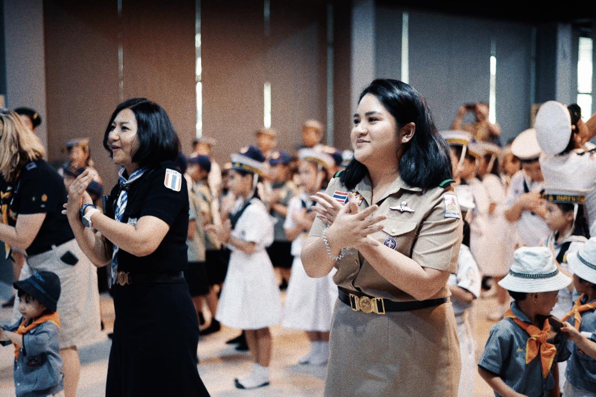Joined the event and dancing MoP dance with scouts at Jantasirivittaya school.