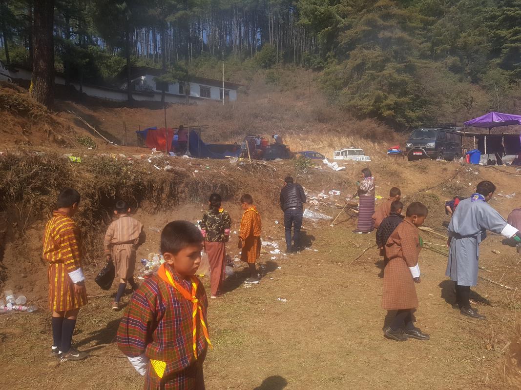 CBS and Scouts at Talo for Community service 