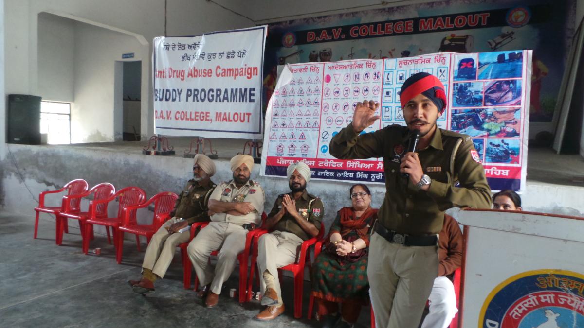 anti drugs,traffic education and moral education seminar by sri muktsar sahib police department punjab India 