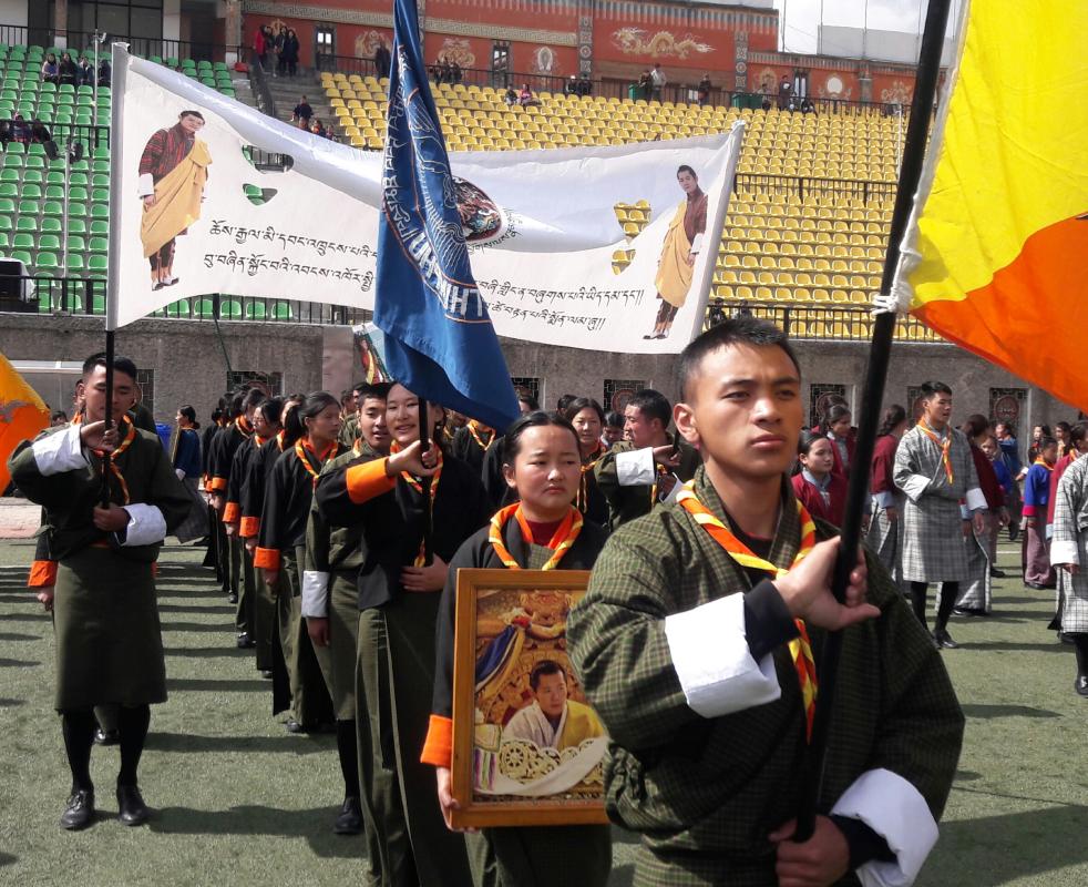 Preparation for 39th Birth Anniversary of His Majesty fifth king of Bhutan.