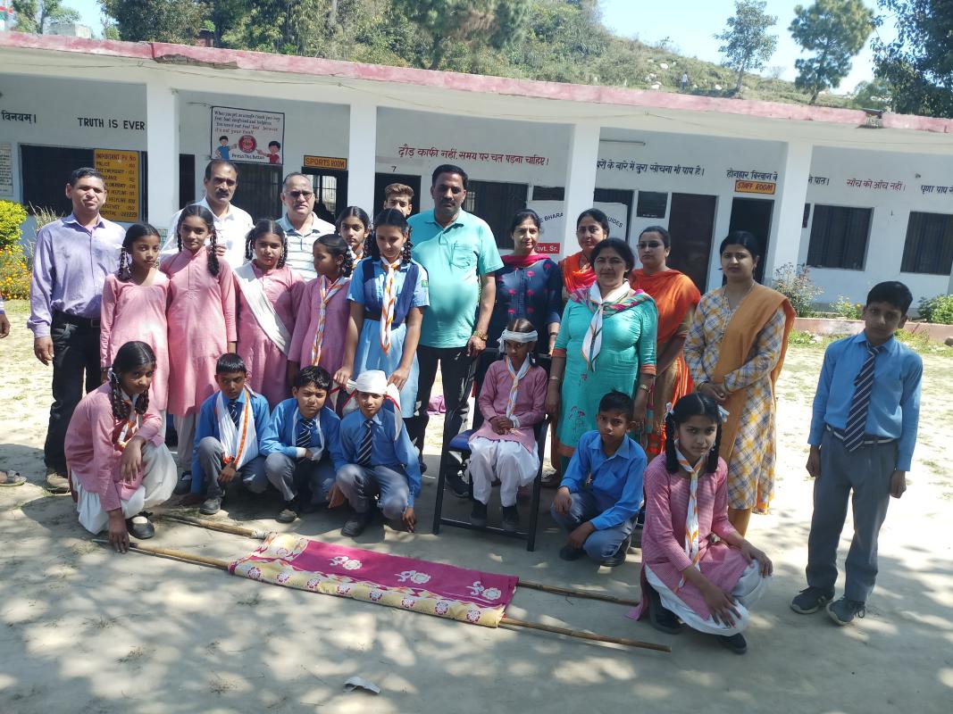 Mock drill at GSSS Matahni 