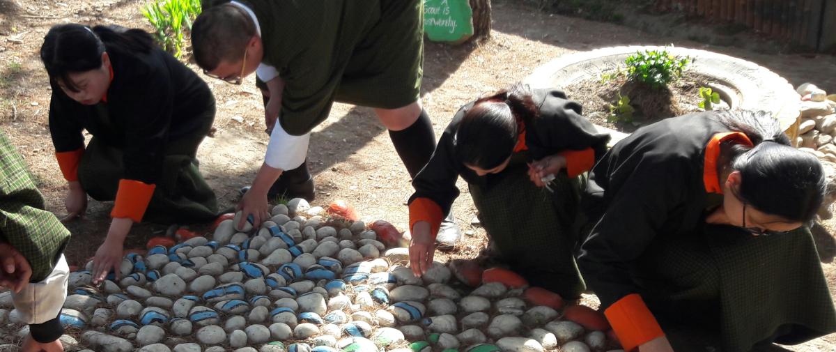 Cleaning of school surrounding by scouts
