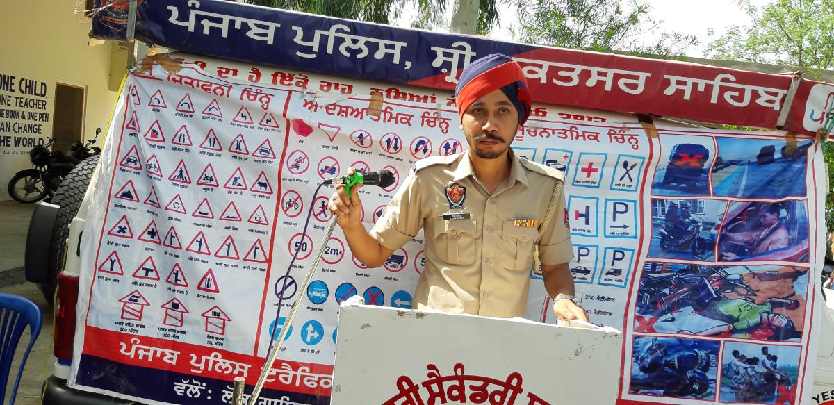 voters awareness and anti drugs,traffic education and moral education seminar by sri muktsar sahib police department punjab india 