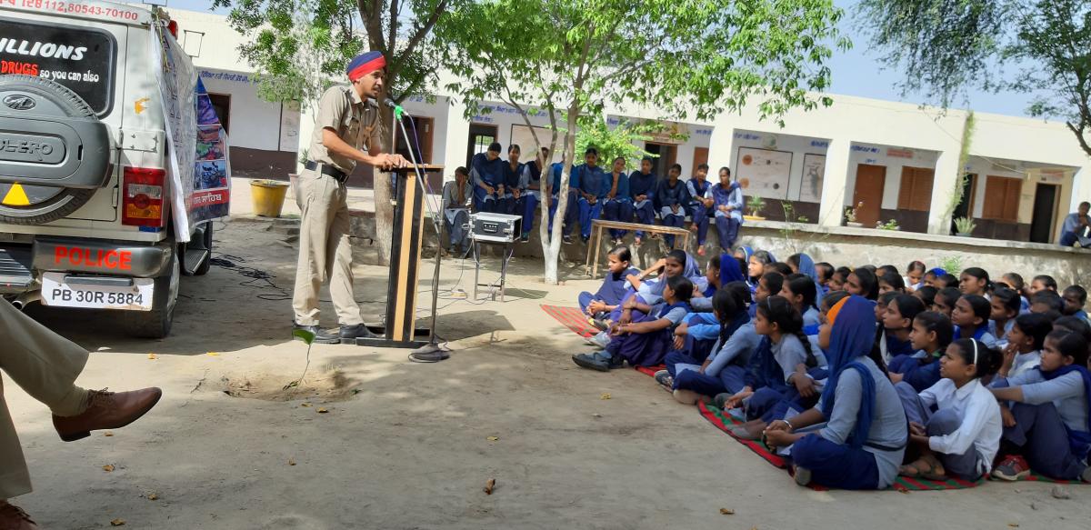 voters awareness and anti drugs,traffic education and moral education seminar by sri muktsar sahib police department punjab india 
