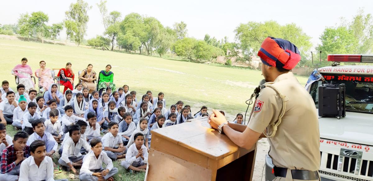voters awareness and anti drugs,traffic education and moral education seminar by sri muktsar sahib police department punjab india