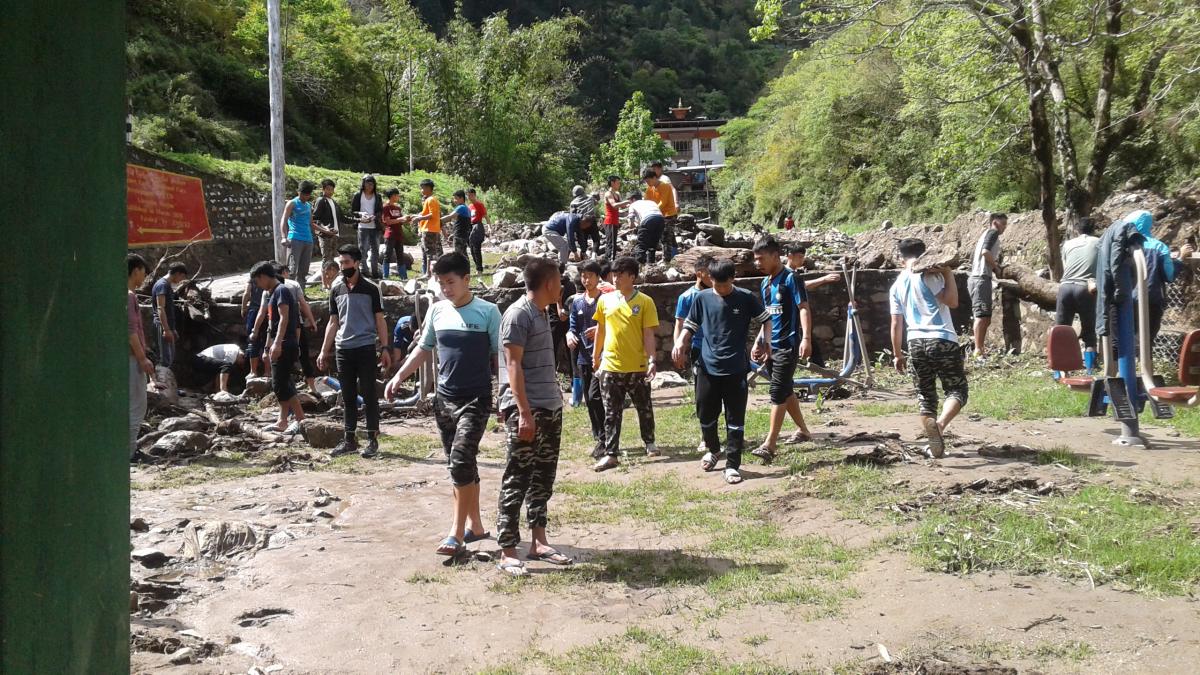 Cleaned the area of naykithang near dzong