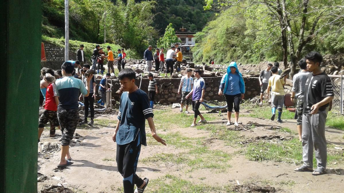 Support we provided to community after flood