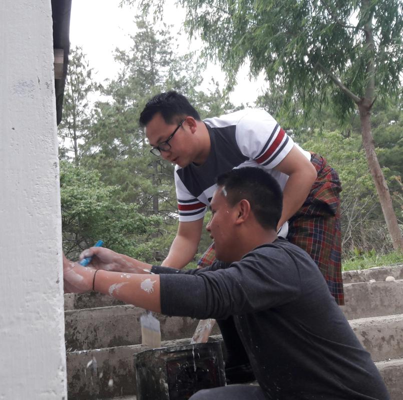 White washing of Toilets wall