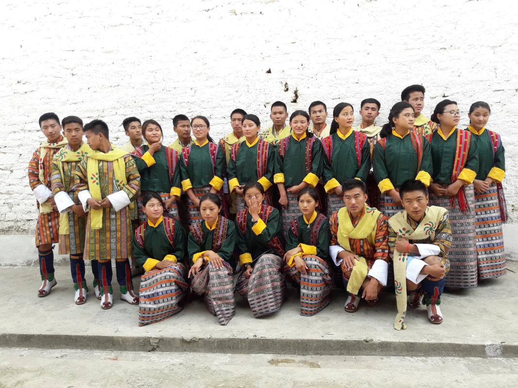 Perform a dances at Yonphula 