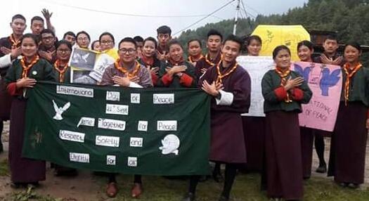 Observed international Peace day by scouts of sonam Kuenphen High school 