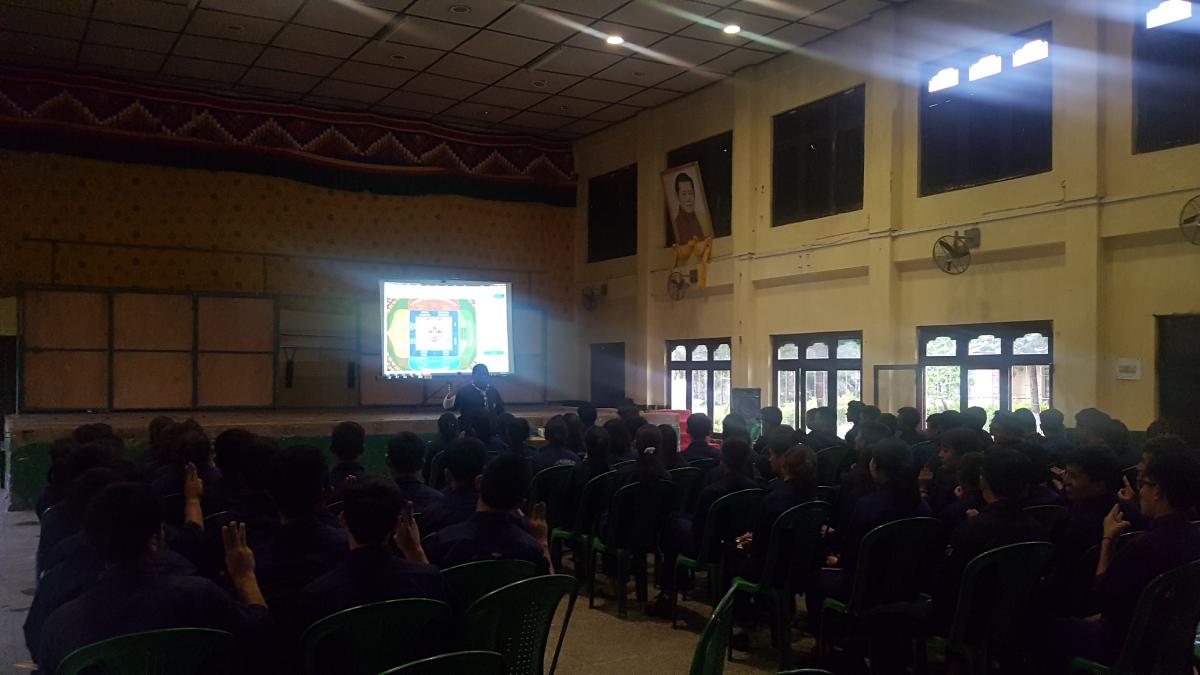 Promoting Scouting program in institutes. 