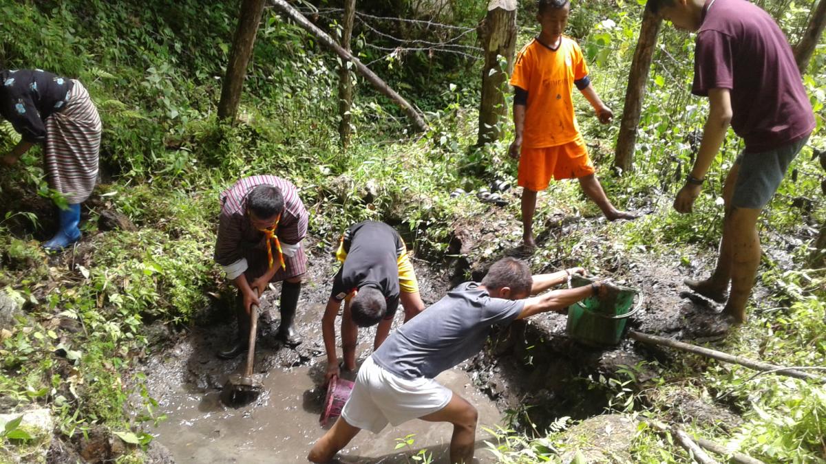 Cleaning water source 