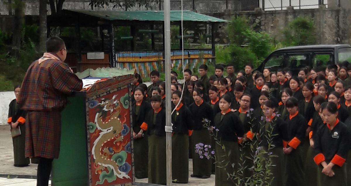 Observed world scout scarf Day at Nima High school 