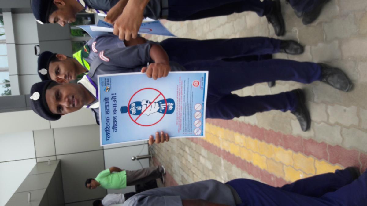 Anti plastic rally E.C.RELLWAY MUGHALSARAI THE BHARAT SCOUT &GUIDE 