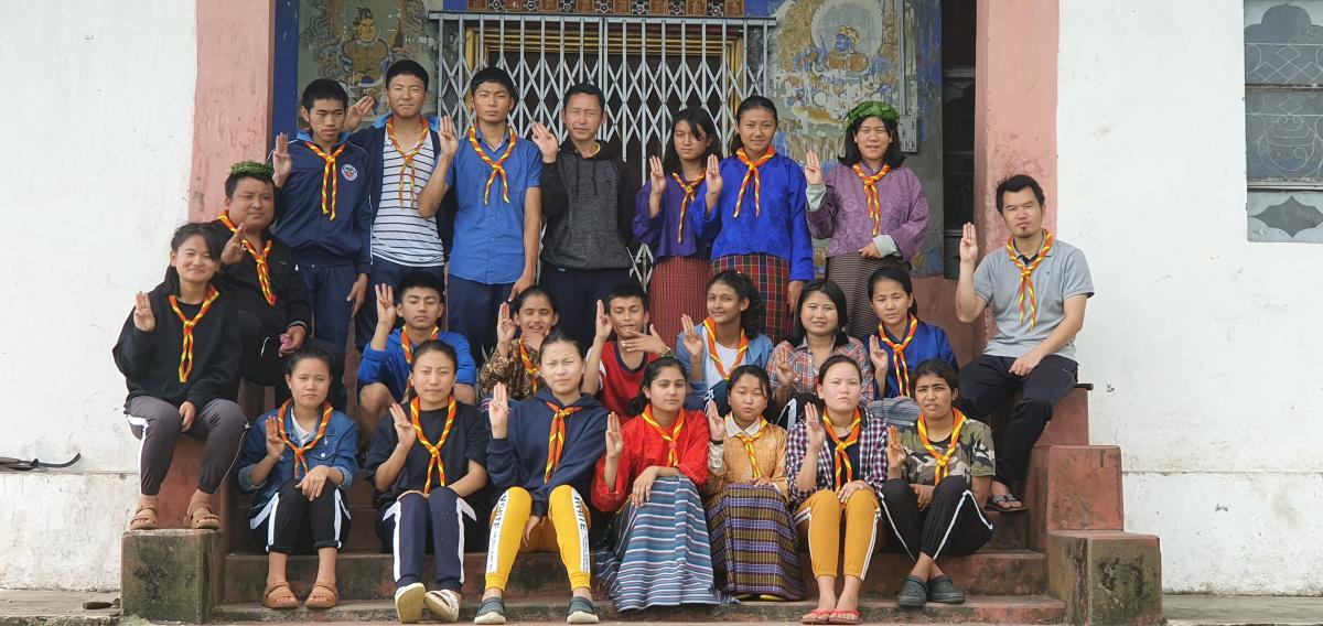 Cleaning Campaign in Local Area including Lhakhang