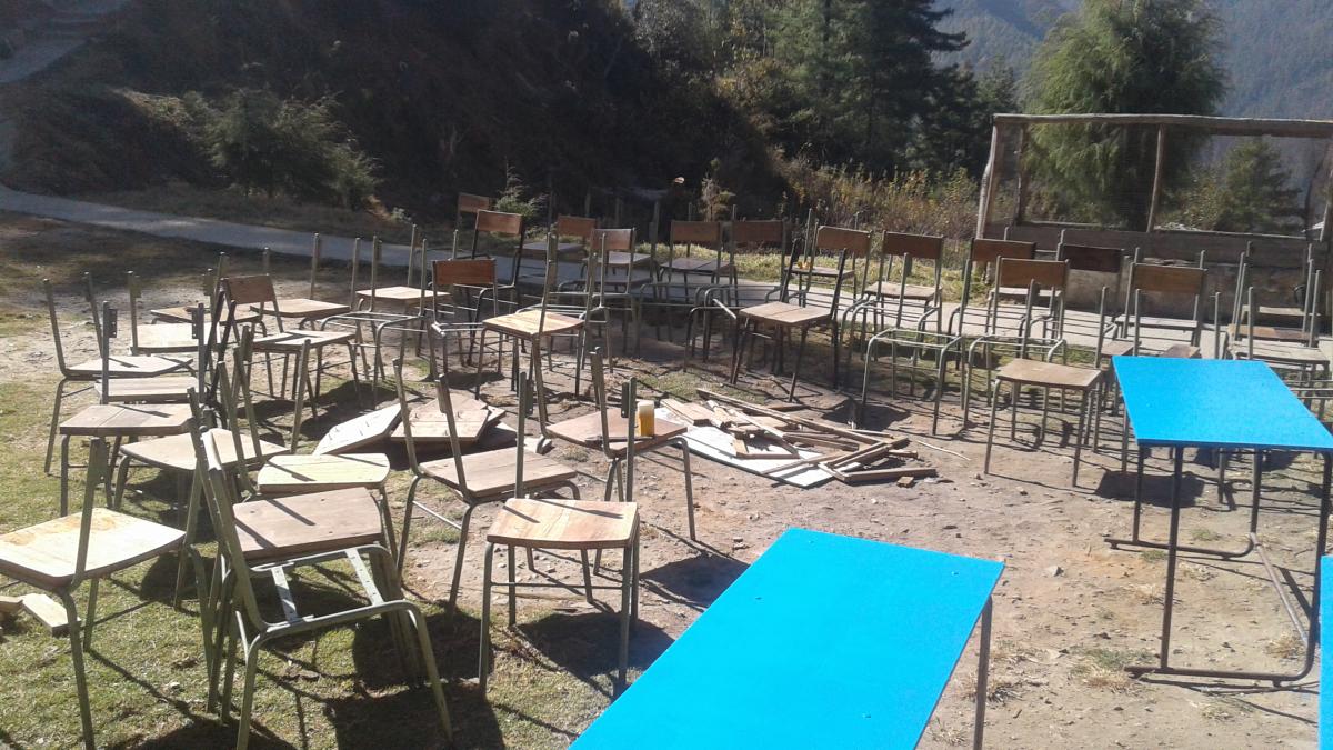 Service at work place.