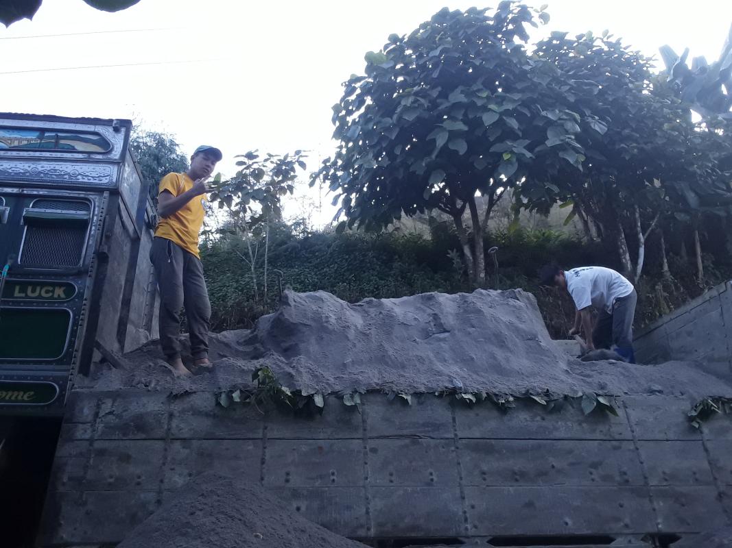 Helped to unload the truck.