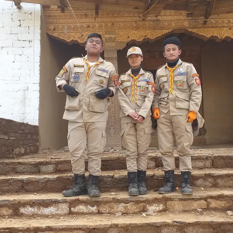 social service at wangditse monastery(renovation)