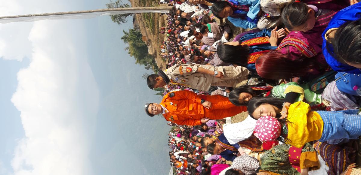 Volunteers on Tsewang by Toyal Trulku