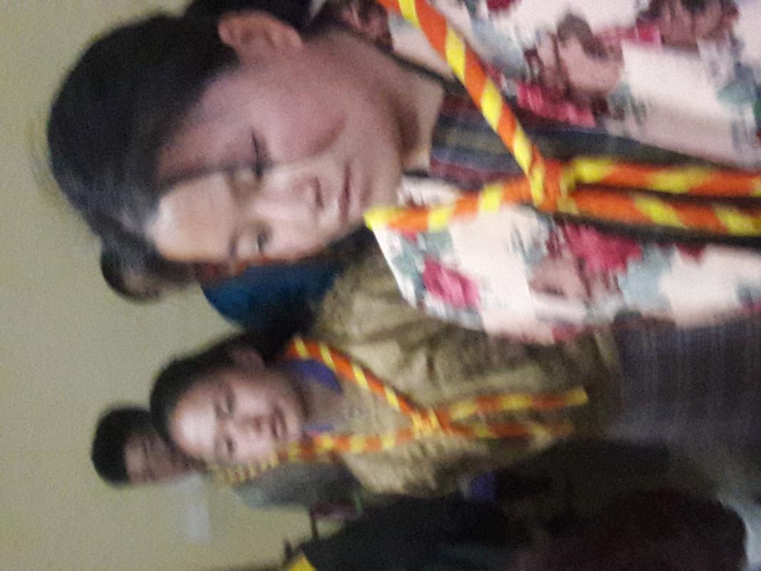 "Practising drill for scout Day"