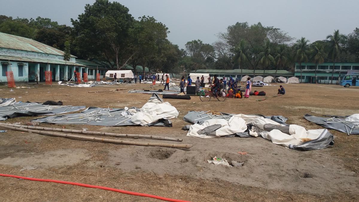 তাবু এলাকা ত্যাগ-(Pack up)