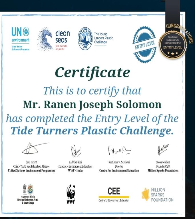 Project sankalp(B) Environment and sustainability  ,Challenge(2)#Plastic Tide Turners Challenge