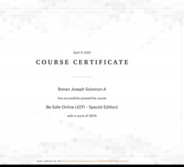 Project sankalp (D) Digital Scouting Guiding  challenge(1)# Special  JOTI  3 to 5 April 2020