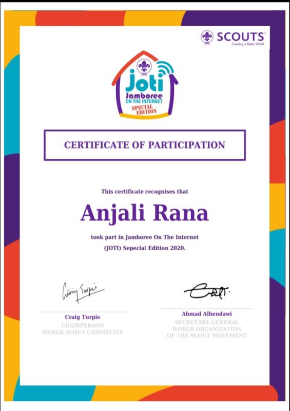 Project Sankalp [D] Digital Scouting Guiding : Challenge 1 - # Special Joti, 3-5 April 2020