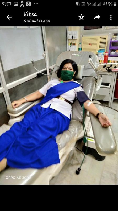 blood donet by unit leader suman charan