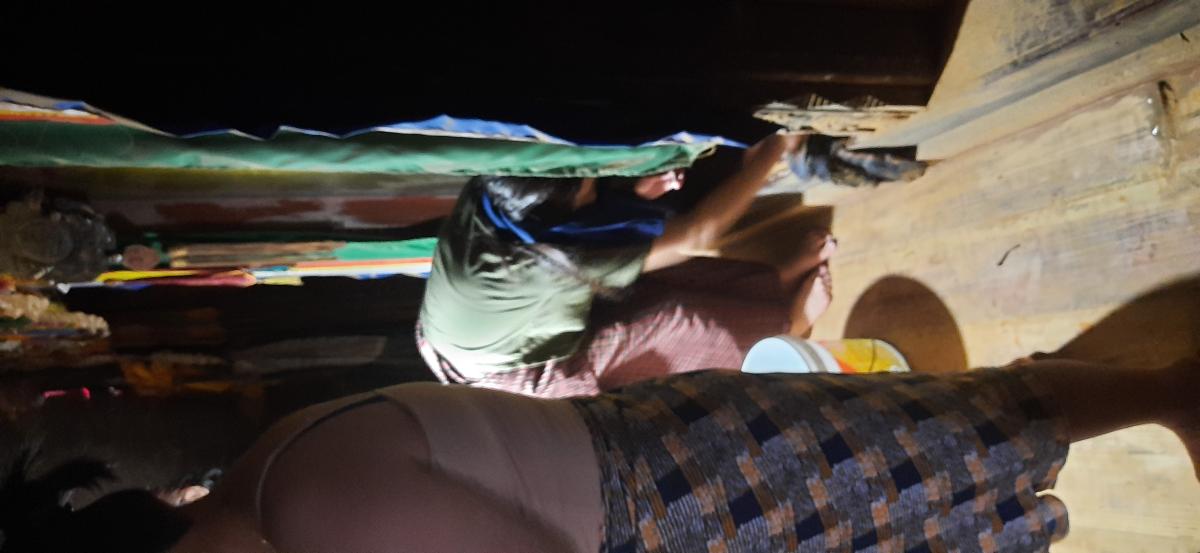 Cleaning of the lhakhang