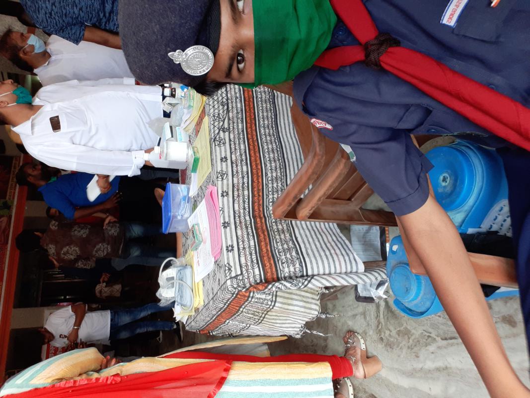 service at blood donation camp