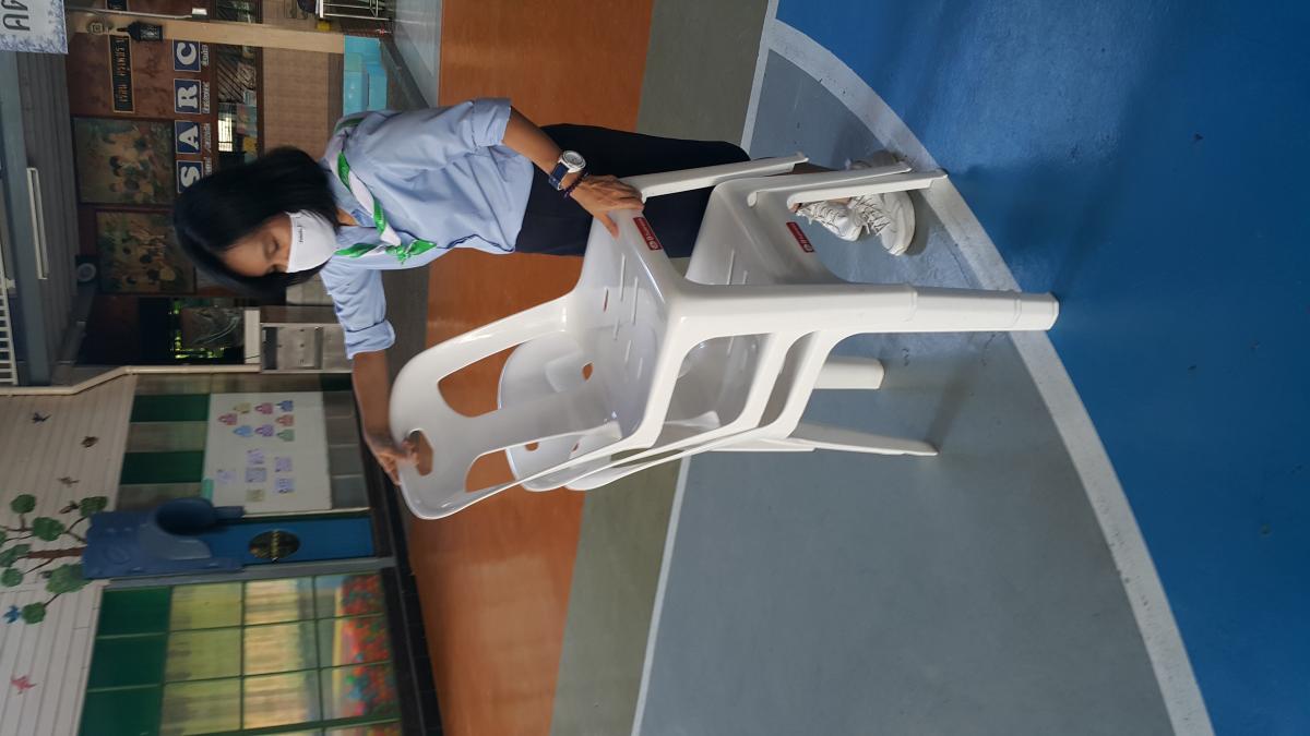 จิตอาสาจัดเก็บสถานที่