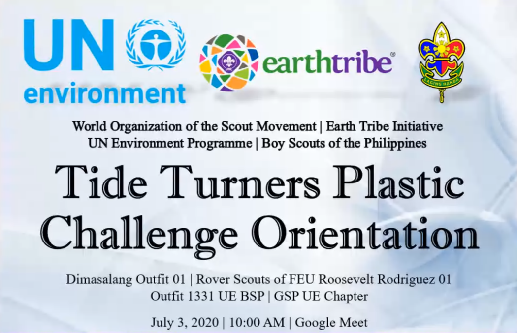 "GSP- UE CHAPTER TIDE TURNERS PLASTIC CHALLENGE- ONLINE ORIENTATION"