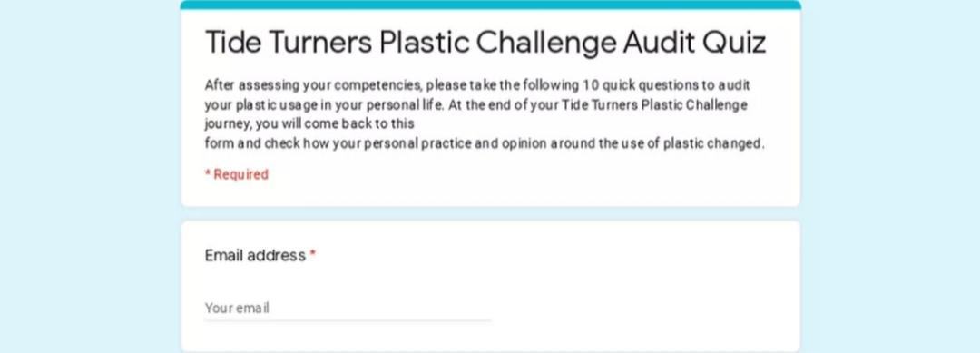 GSP UE-CHAPTER TIDE TURNERS PLASTIC CHALLEGE AUDIT QUIZ