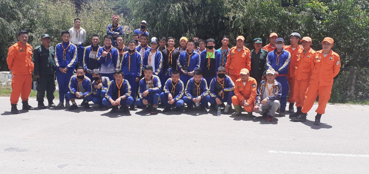 Marijuana uprooting at Bumthang 