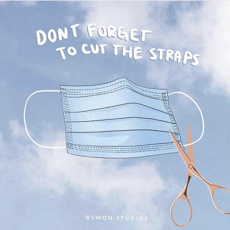 Don't forget to​ cut the.straps