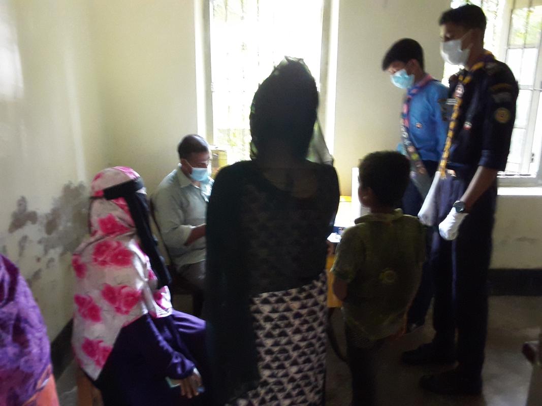 While doing various service work in the vaccination campaign